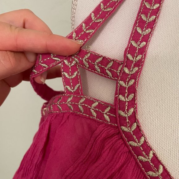 NWOT Strappy Vanessa Virginia Anthropologie Top - Pink - Picture 5 of 7